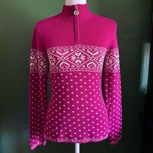 Neve Pink Quarter Zip Sweater